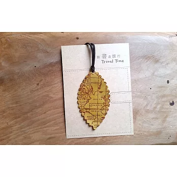 [Mestudio] 旅人書籤/吊飾芥末黃-地圖版