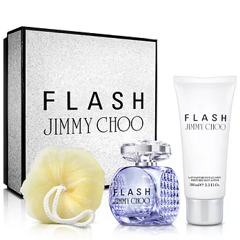 JIMMY CHOO FLASH 舞光淡香精禮盒(香精60ml+身體乳100ml+沐浴球)