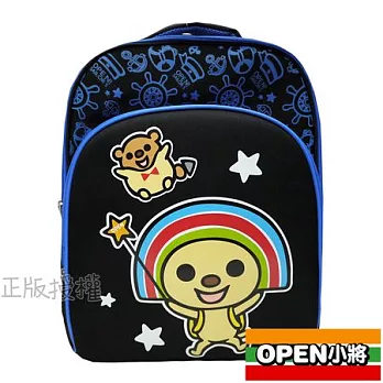 【OPEN小將】精緻俏麗護脊後背書包(二色)藍色
