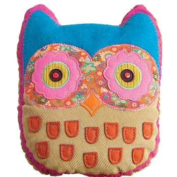 Natural Life 幸福貓頭鷹抱枕- 藍+粉