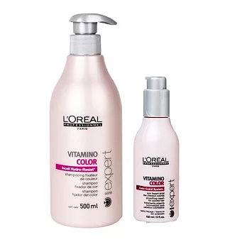 L’OREAL 萊雅 絕色漾彩護色洗髮乳 500ml + 絕色漾彩活髮素 150ml