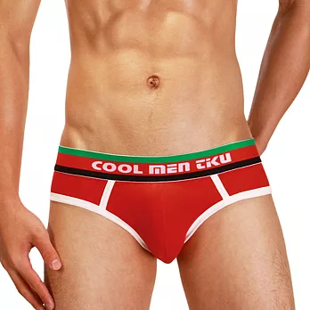 TIKU 梯酷 ~ 陽光男孩 柔棉質三角男內褲 (RC1227)M紅