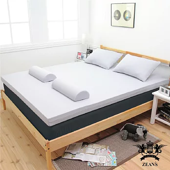 [黎安思-Zean’s] 細緻波浪面竹炭釋壓記憶床墊{單人10cm}3色選霧灰色