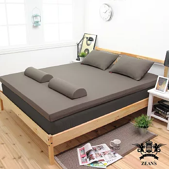 [黎安思-Zean’s] 細緻波浪面竹炭釋壓記憶床墊{單人8cm}2色選咖啡褐