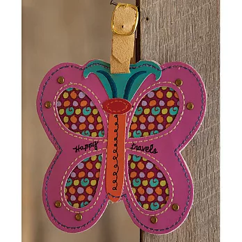 Natural Life 造型皮革行李吊牌-蝴蝶