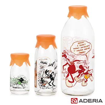 【ADERIA】日本進口迪士尼系列Castle牛奶瓶三件組