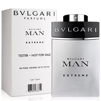 Bvlgari寶格麗 MAN EXTREME 極致當代男性淡香水-Tester(100ml)-送品牌