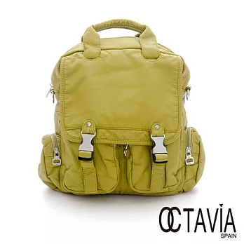 OCTAVIA 8 - 愛男生 洗水皮公事後背二用包 - 山葵綠山葵綠