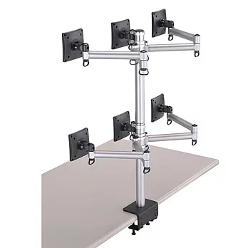 FOGIM 夾桌懸臂式液晶螢幕支架(六螢幕)