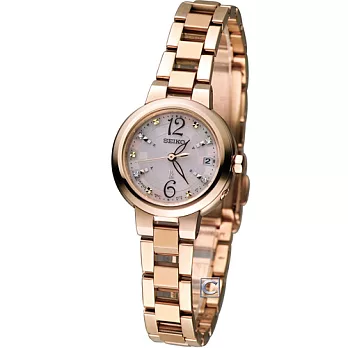 SEIKO LUKIA 精工 限量完美時光電波腕錶 1B22-0BM0P SSVW062J玫瑰金色
