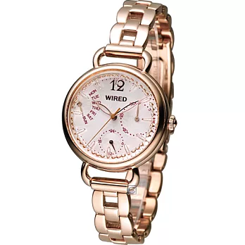 ALBA WIRED f 香氛日和時尚腕錶 5Y66-X007KS AN7030X1玫瑰金色