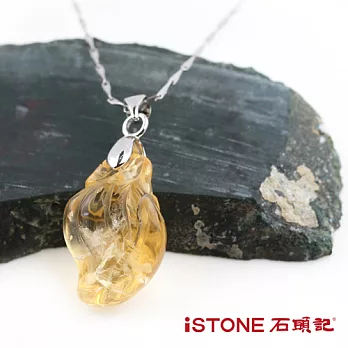 石頭記 黃水晶開運項鍊-如意桃-5.7g