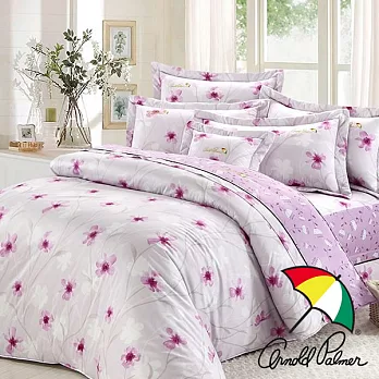 【Arnold Palmer雨傘】紫光花曲-精梳純棉床罩雙人七件組