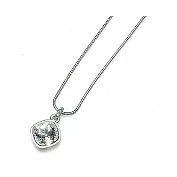 【UH】OLIVER WEBER - 方形簡約水鑽項鍊 - 白色