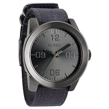 NIXON The CORPORAL 粗曠潮流時尚運動腕錶-灰藍