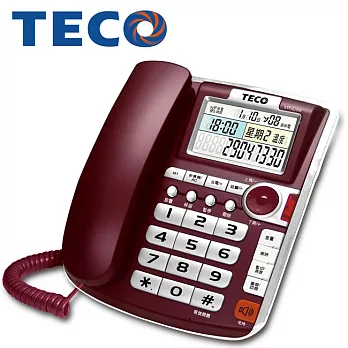 TECO【東元】顯示語音報號有線電話XYFXC009紅