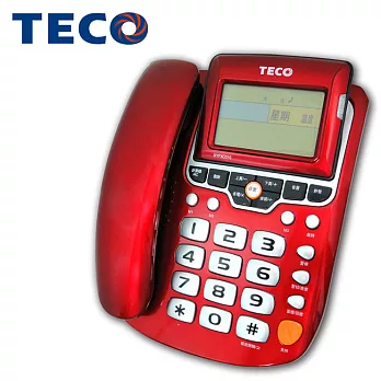 TECO【東元】來電顯示有線電話 XYFXC010 紅