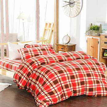 葉月《餅乾熊》加大雙人-暖呼呼搖粒絨被套/床包四件組