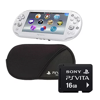 【限量優惠】PS Vita (PCH-2007) 主機+16G記憶卡+原廠授權保護貼/避震袋白色