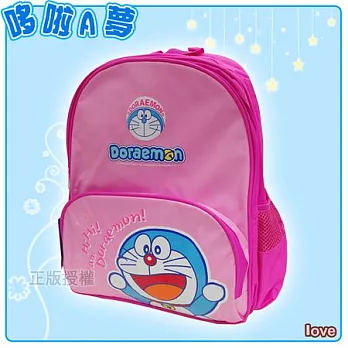【哆啦A夢】經典小童後背書包/背包(二色)粉色