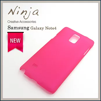 【東京御用Ninja】Samsung Galaxy Note4精緻磨砂保護硬殼（桃紅色）