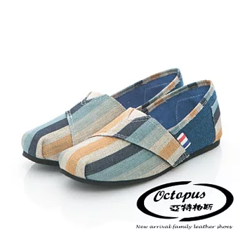 Octapus幾何藝術手工休閒鞋-經典藍大人款23.5經典藍