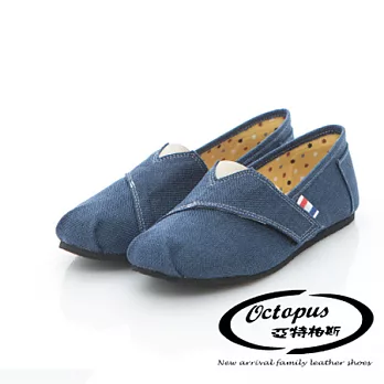 Octapus單寧風潮手工休閒鞋-經典藍大人款23經典藍