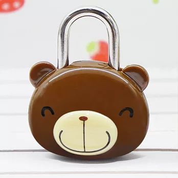 巧克力熊 可愛熊頭造型行李鎖-咖啡