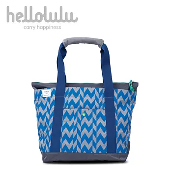 Hellolulu Finn-全天候購物包(小)-(LittleStudio-藍羽條)