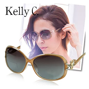 【Kelly C.】偏光女用太陽眼鏡(3557-5)酪黃色