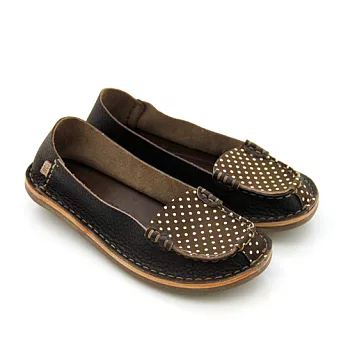 ◤Green Phoenix◥率真俏皮普普風手工縫製休閒便鞋38咖啡