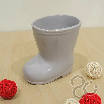 【2Ustyle】雨鞋花器 - 亮灰