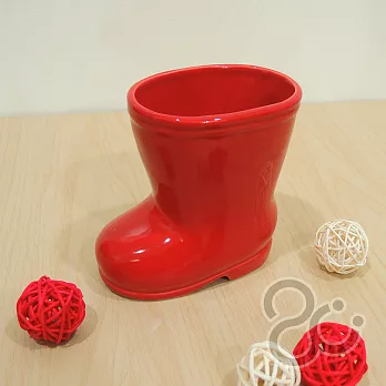 【2Ustyle】雨鞋花器 - 亮紅