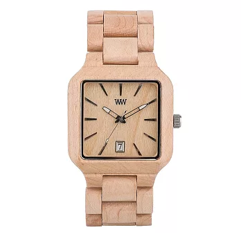 WEWOOD義大利時尚木頭腕錶 方形錶款系列MentisBeige