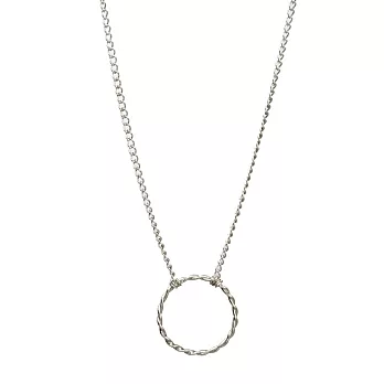 Dogeared karma 手工編織紋圓滿環 銀色許願項鍊 附原廠盒