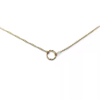 Dogeared kARMA 手工編織紋迷你環 金色許願項鍊 附原廠盒