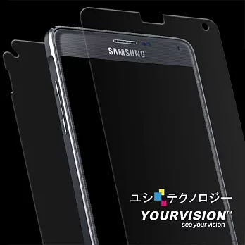 精選組 Samsung GALAXY Note 4 (亮面)防刮螢幕貼+抗污機身背膜(贈邊條)