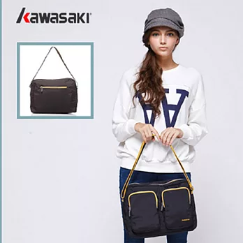 KAWASAKI 高雅多功能淑女包。黑黑色