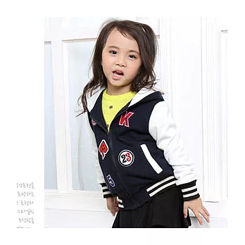 [親子裝]GU經典潮流棒球外套親子裝(寶貝) 90黑白