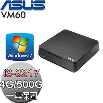 ASUS華碩 VIVO PC VM60 Intel i3-3217U雙核心 Win7迷你電腦(VM60-17U577A)黑