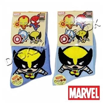 卡通正版授權 X戰警 金鋼狼 精梳棉童襪(3入) 15-18cm (5-8歲)