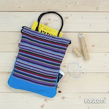 Bagcom Masaki 民族風拼接後背手提包-藍色