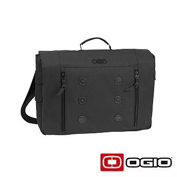 OGIO MIDTOWN 15 吋鈕扣造型電腦信差包 (黑色)