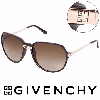 GIVENCHY 法國魅力紀梵希都會玩酷經典造型太陽眼鏡(棕) GISGV75806XK