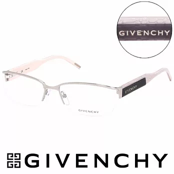 GIVENCHY 法國魅力紀梵希浪漫蛇紋混合金屬潮流平光眼鏡(米白) GIVGV4290579