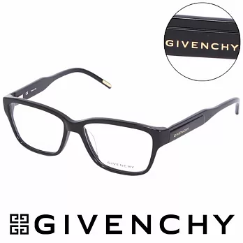 GIVENCHY 魅力紀凡希都會玩酷潮框平光眼鏡(黑) GIVGV7970700