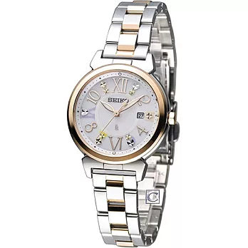 精工 SEIKO LUKIA 無限狂想曲時尚腕錶 V137-0BF0K SUT192J1玫瑰金色+銀色