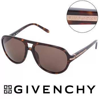 GIVENCHY 法國魅力紀梵希經典LOGO都會時尚太陽眼鏡(棕) GISGV7750722