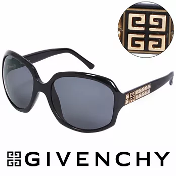 GIVENCHY 法國魅力紀梵希頂級華麗珠寶框時尚造型設計太陽眼鏡(黑) GISGV7650Z42