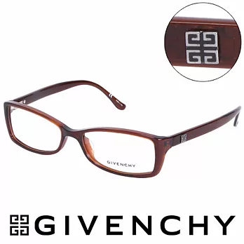 GIVENCHY 法國魅力紀梵希時尚北非狩獵豹紋風格造型平光眼鏡(棕) GIVGV7440958